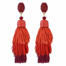 Load image into Gallery viewer, Pom-Pom Tassel Earrings