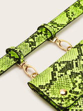 Load image into Gallery viewer, Neon Green Snake Print Fanny