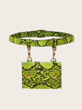 Load image into Gallery viewer, Neon Green Snake Print Fanny