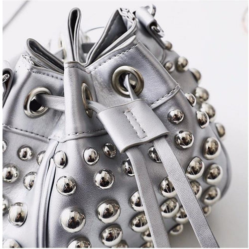 Studded Bucket Crossbody