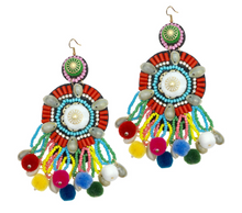 Load image into Gallery viewer, Handmade Tropical Tribal Earrings