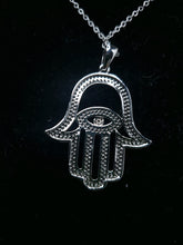 Load image into Gallery viewer, Hamsa Hand of Fatima Necklace 2.0