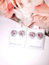 Load image into Gallery viewer, Pink Heart Stud Earrings