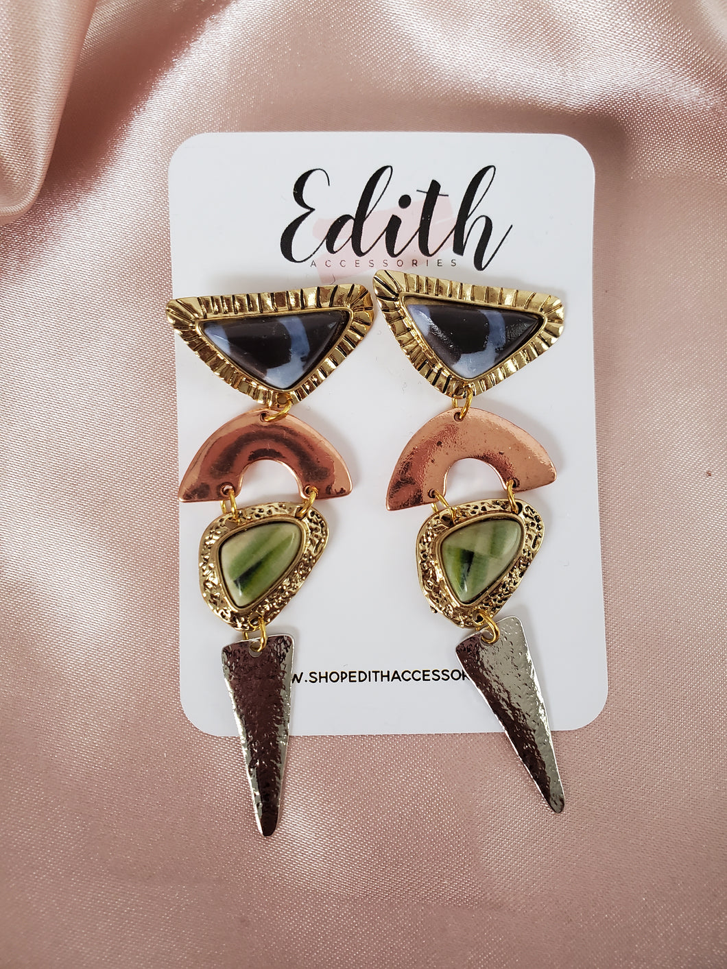 Geometric Charm Statement Earrings