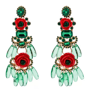 Floral Embellished Earrings