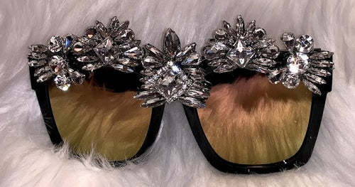 Cluttered Crystals Handmade Sunglasses