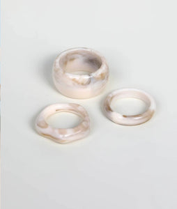 Acrylic 3pcs Ring Set